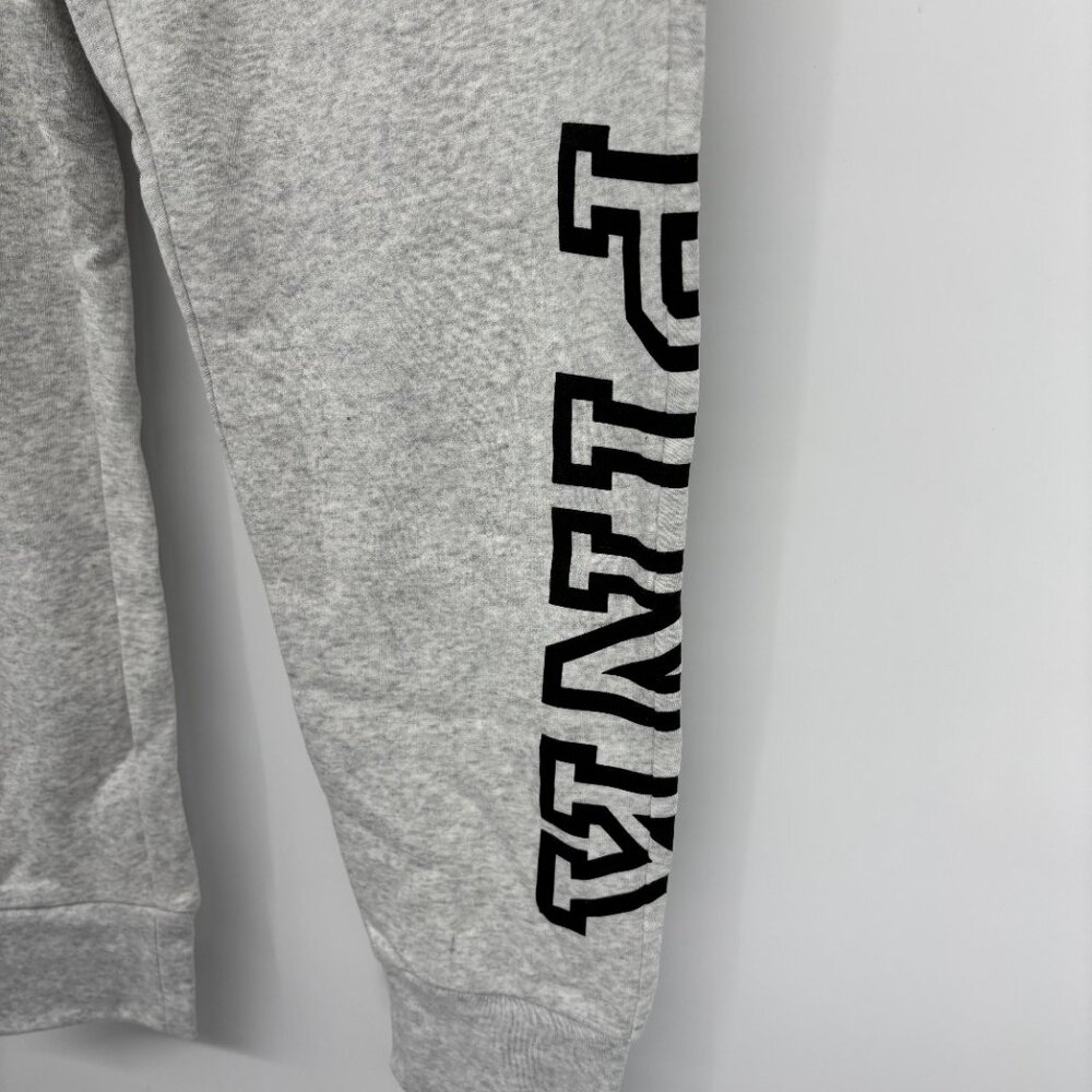 Victoria's Secret PINK Fleece Drawstring Logo Skinny Jogger Light Gray Sze L NWT - Picture 4 of 6